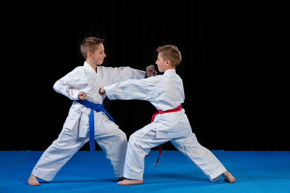 Karatekämpfer im Kumite beim Koshinkan Cup BW International